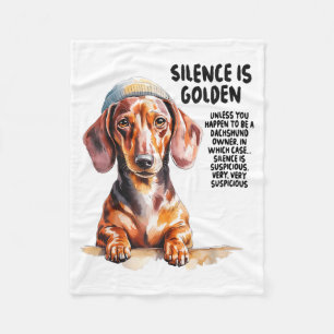 Dachshund Ideas For Women &amp; Novelty Miniature  Fleece Blanket