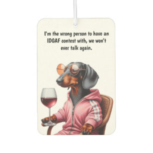 Dachshund IDGAF  Car Air Freshener