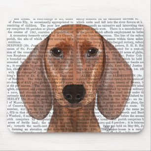 Dachshund Illustration Plain Mouse Mat
