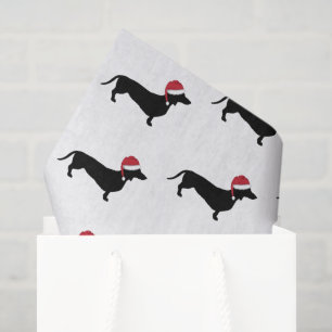 Dachshund in a Santa Hat Christmas Tissue Paper