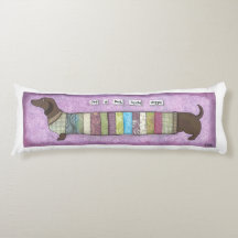 Dachshund in a Sweater - Funny Doxie Pillow