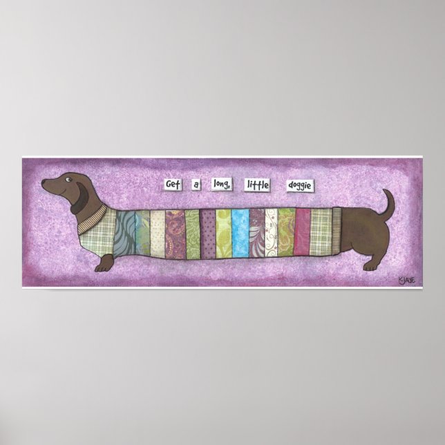 Dachshund in a sweater poster (Front)