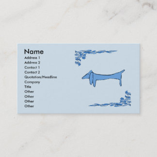 Dachshund in Blue Business Card
