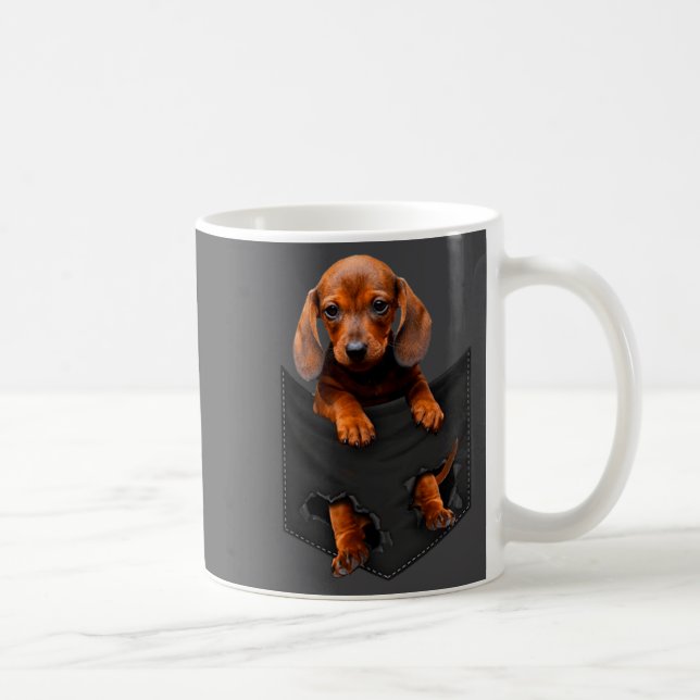 Dachshund In My Cket  Coffee Mug (Right)