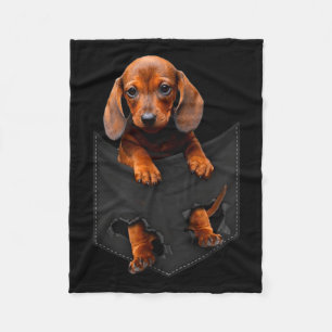Dachshund In My Cket Fleece Blanket