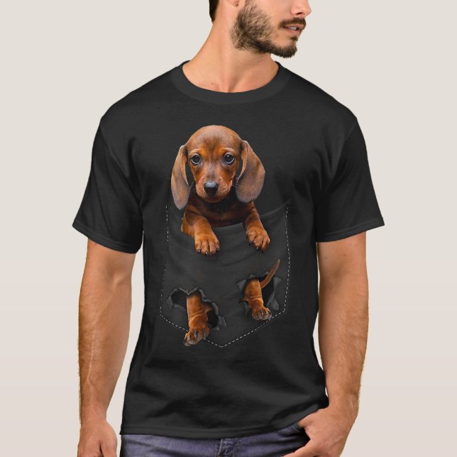 Dachshund In My Pocket Dachshund Weiner Dog Gift T-Shirt (Front)