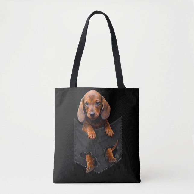 Dachshund In My Pocket Dachshund Weiner Dog Gift Tote Bag (Front)