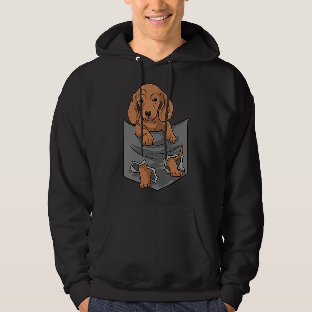 Dachshund In My Pocket Weiner Dog Puppy Men Women Hoodie (Front)