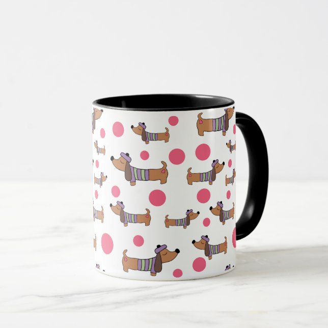 Dachshund in Sweater Mug (Front Right)