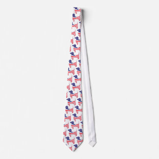 Dachshund in the American Flag Tie