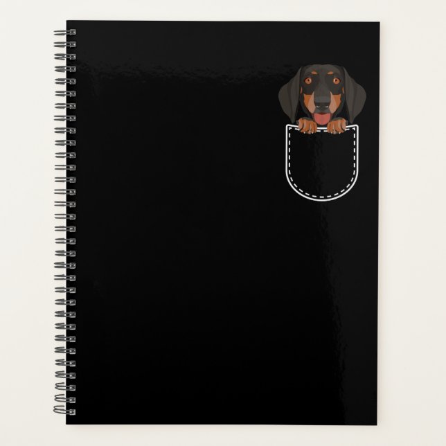 Dachshund In The Breast Pocket Planner (Front)