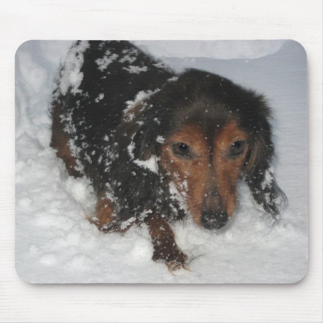 Dachshund in the Snow Mousepad (Front)