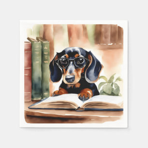 Dachshund in Watercolor Art Napkin