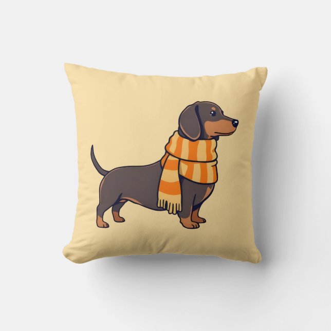 Dachshund in Winter Cushion (Front)