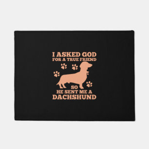 Dachshund Is My True Friend Doormat