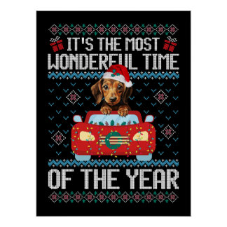 Dachshund It's The Most Wonderful Time Of The Time Poster