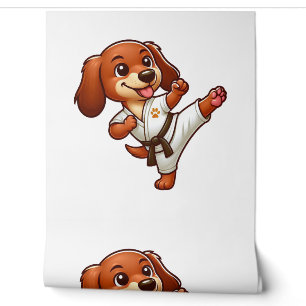 Dachshund karate martial arts high kick wallpaper