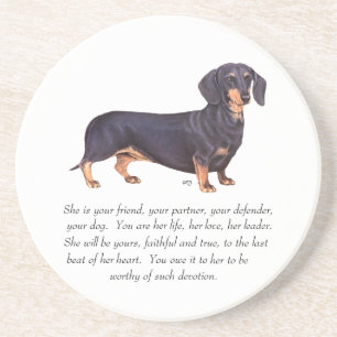 Dachshund Keepsake - Female Coaster