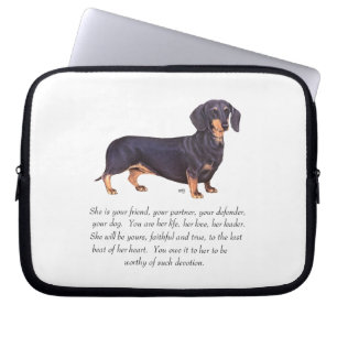 Dachshund Keepsake - Female Laptop Sleeve