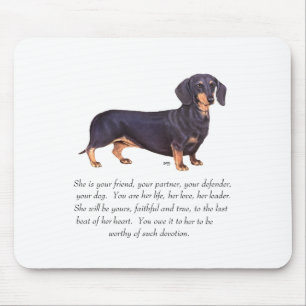 Dachshund Keepsake - Female Mouse Mat