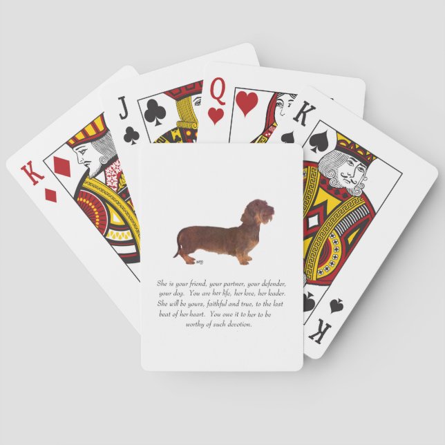 Dachshund Keepsake - Female Playing Cards (Back)