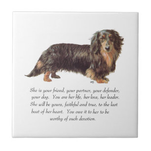Dachshund Keepsake - Female Tile
