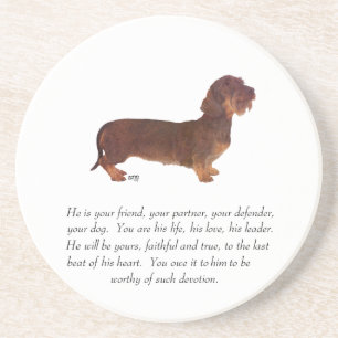 Dachshund Keepsake - Male Coaster