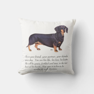Dachshund Keepsake - Male Cushion