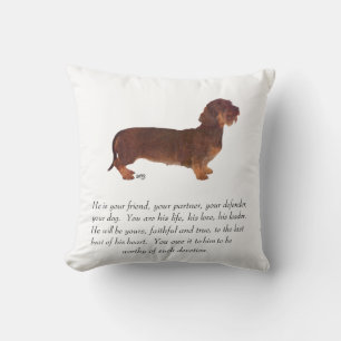 Dachshund Keepsake - Male Cushion