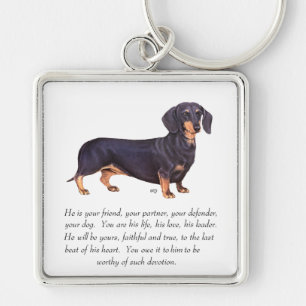 Dachshund Keepsake - Male Key Ring