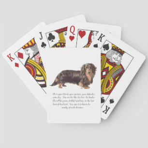 Dachshund Keepsake - Male Playing Cards