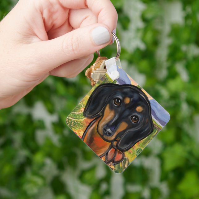 DACHSHUND   KEY RING (Hand)