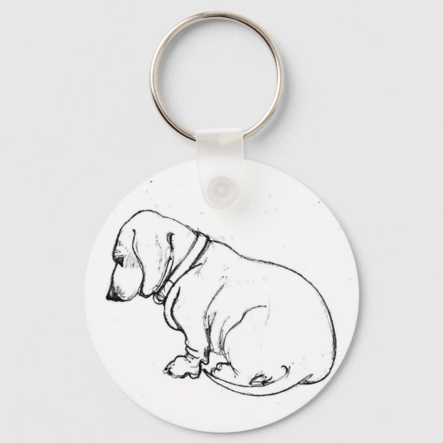 Dachshund key ring (Front)