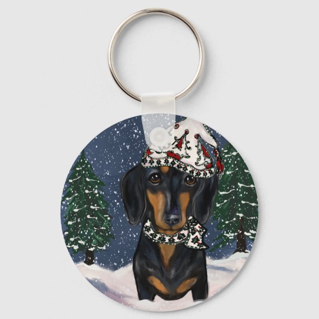 DACHSHUND   KEY RING (Front)