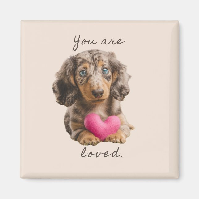 Dachshund Kitchen Magnet – Cute Sausage Dog Gift (Front)