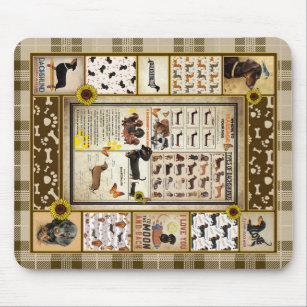 Dachshund Knowledge Blanket Gift Mouse Mat