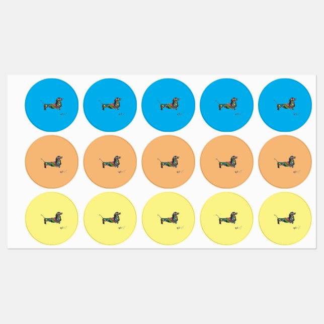 Dachshund Labels (Sheet)