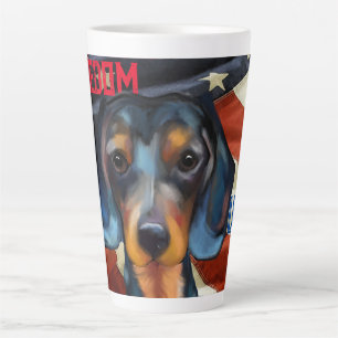 Dachshund latte mug