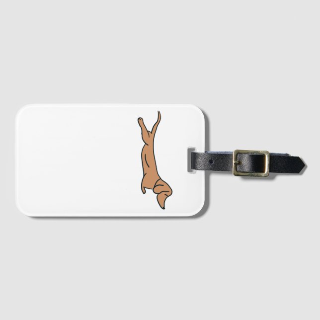 Dachshund laying down luggage tag (Front Horizontal)