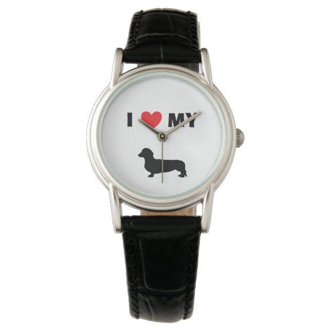 "Dachshund" Leather Watch (Front)