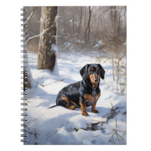 Dachshund Let It Snow Christmas Notebook