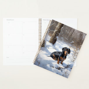 Dachshund Let It Snow Christmas Planner