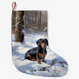 Dachshund Let It Snow Christmas Small Christmas Stocking
