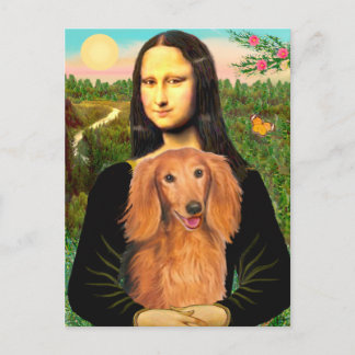 Dachshund (LHSable) - Mona Lisa Postcard