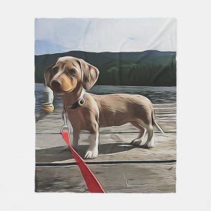 Dachshund Life Is Better With A Dachshund Birthday Fleece Blanket