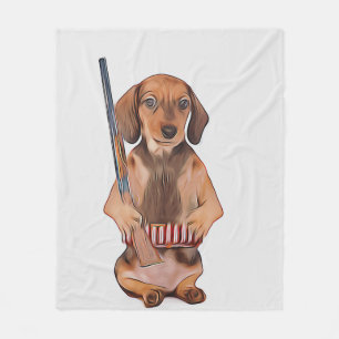 Dachshund Life Is Better With A Weiner Xmas Poster Fleece Blanket