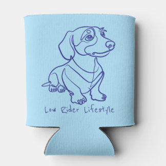 Dachshund Line Art - Low Rider Lifestyle Can Cooler