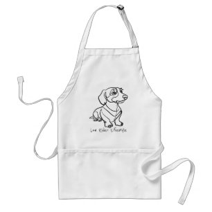 Dachshund Line Art - Low Rider Lifestyle Standard Apron