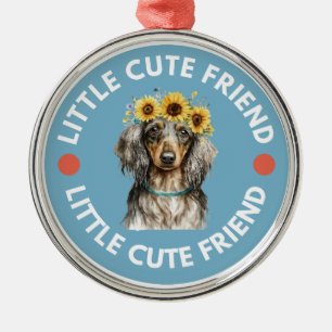 Dachshund Little Cute Friend Metal Tree Decoration
