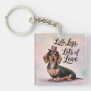 Dachshund Little Legs Lots of Love Key Ring
